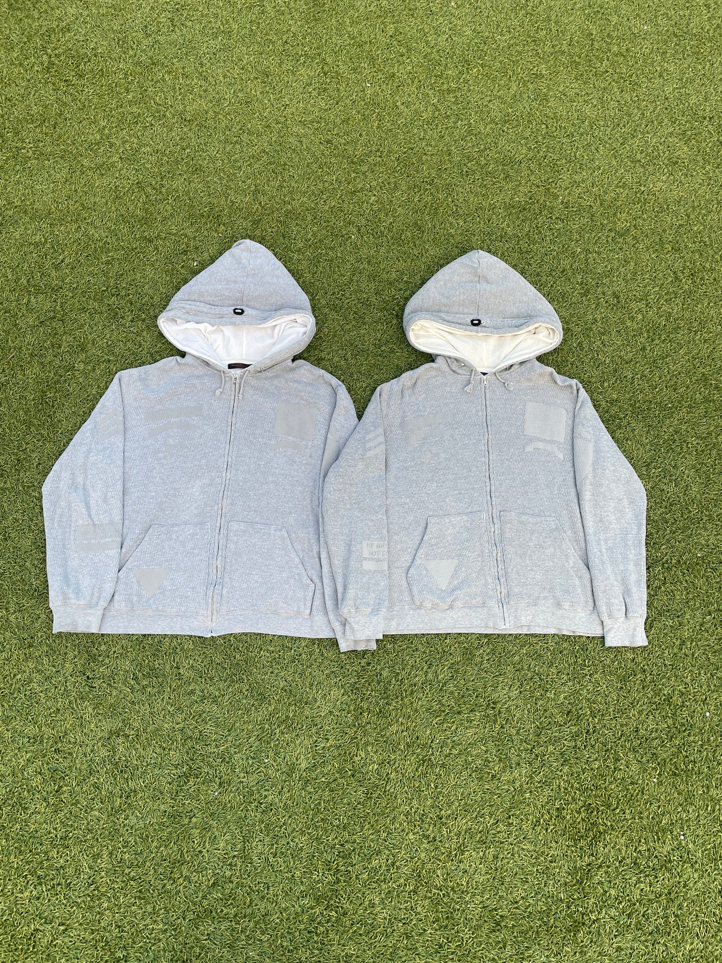 AW05 “Arts & Crafts” - Undercover Triple Hood Thermal Zip Up Hoodie