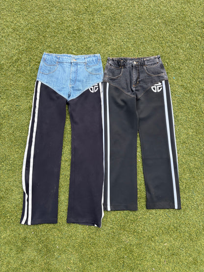 SS20 Telfar Hybrid Stripe Track Denim