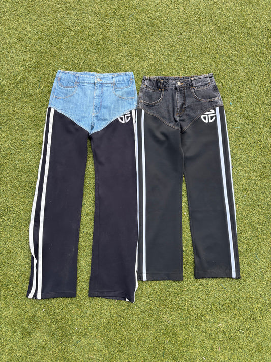 SS20 Telfar Hybrid Stripe Track Denim