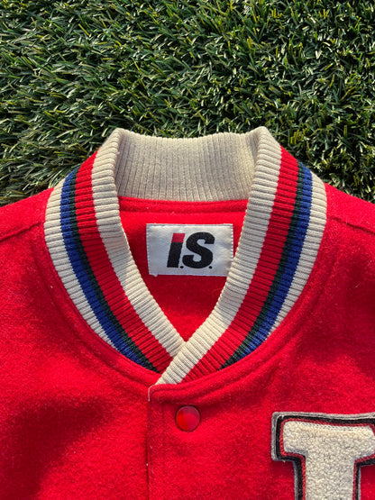 1984 Issey Miyake Sport Team Flag Wool Varsity Jacket