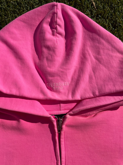 SS23 “Mudshow” - Balenciaga Pink Zip Up Hoodie