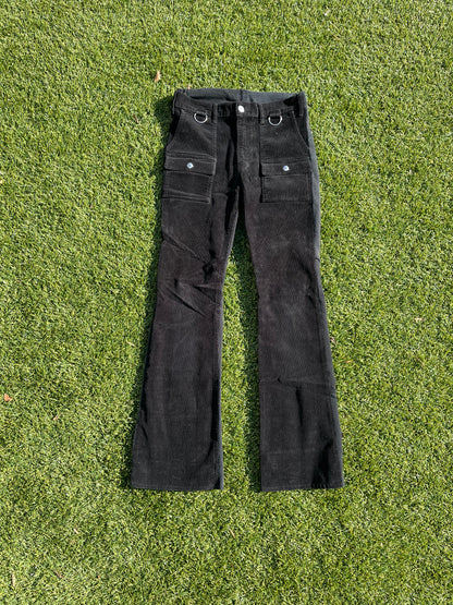 AW03 Paperdoll - Undercover Hybrid Black Corduroy Cargo Pant