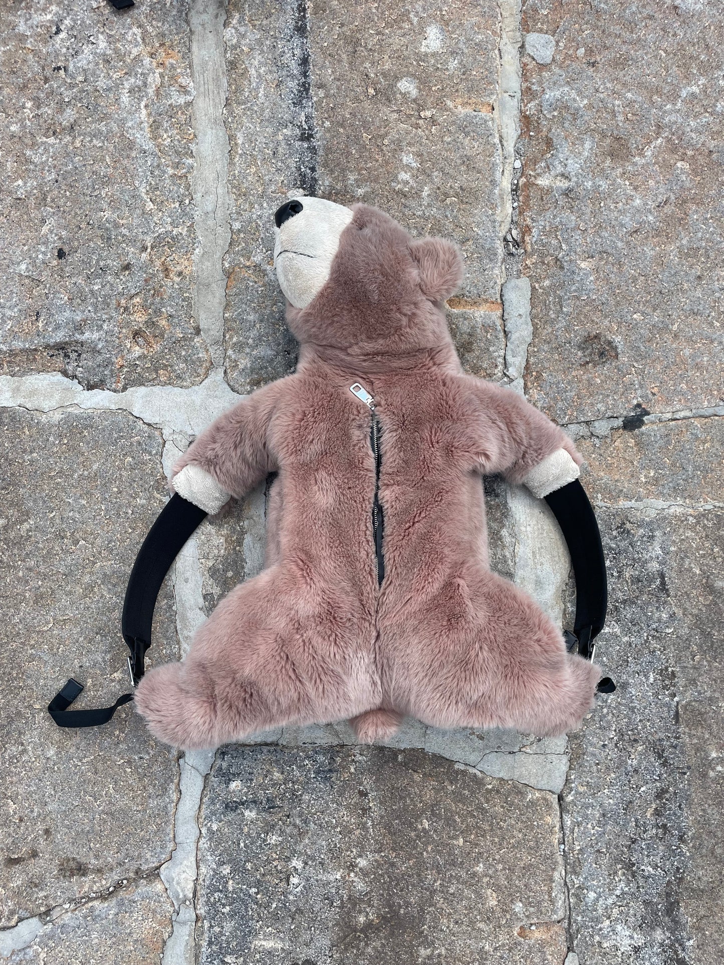 FW17 Dolce & Gabanna Brown Teddy Bear Fur Backpack