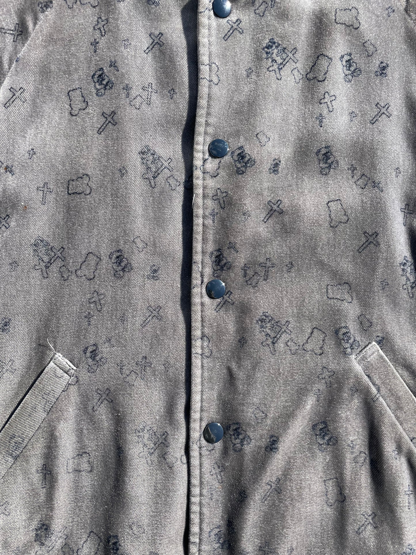 AW02 “Witch Cell Division” - Undercover All Over Print Teddy Bear Velour Bomber Jacket