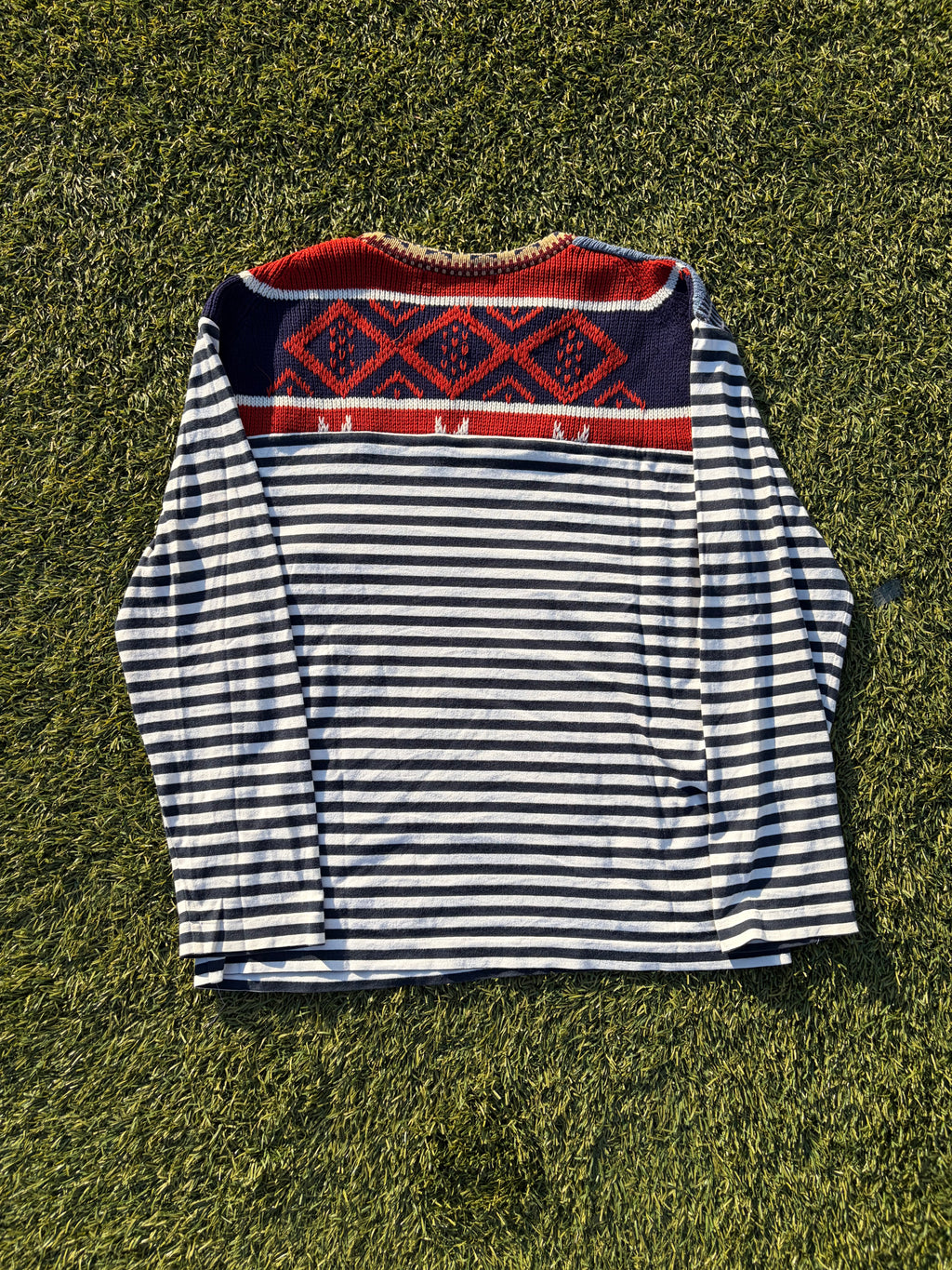AD2010 Comme Des Garçons Edited Stripe Nordic Knit Long Sleeve