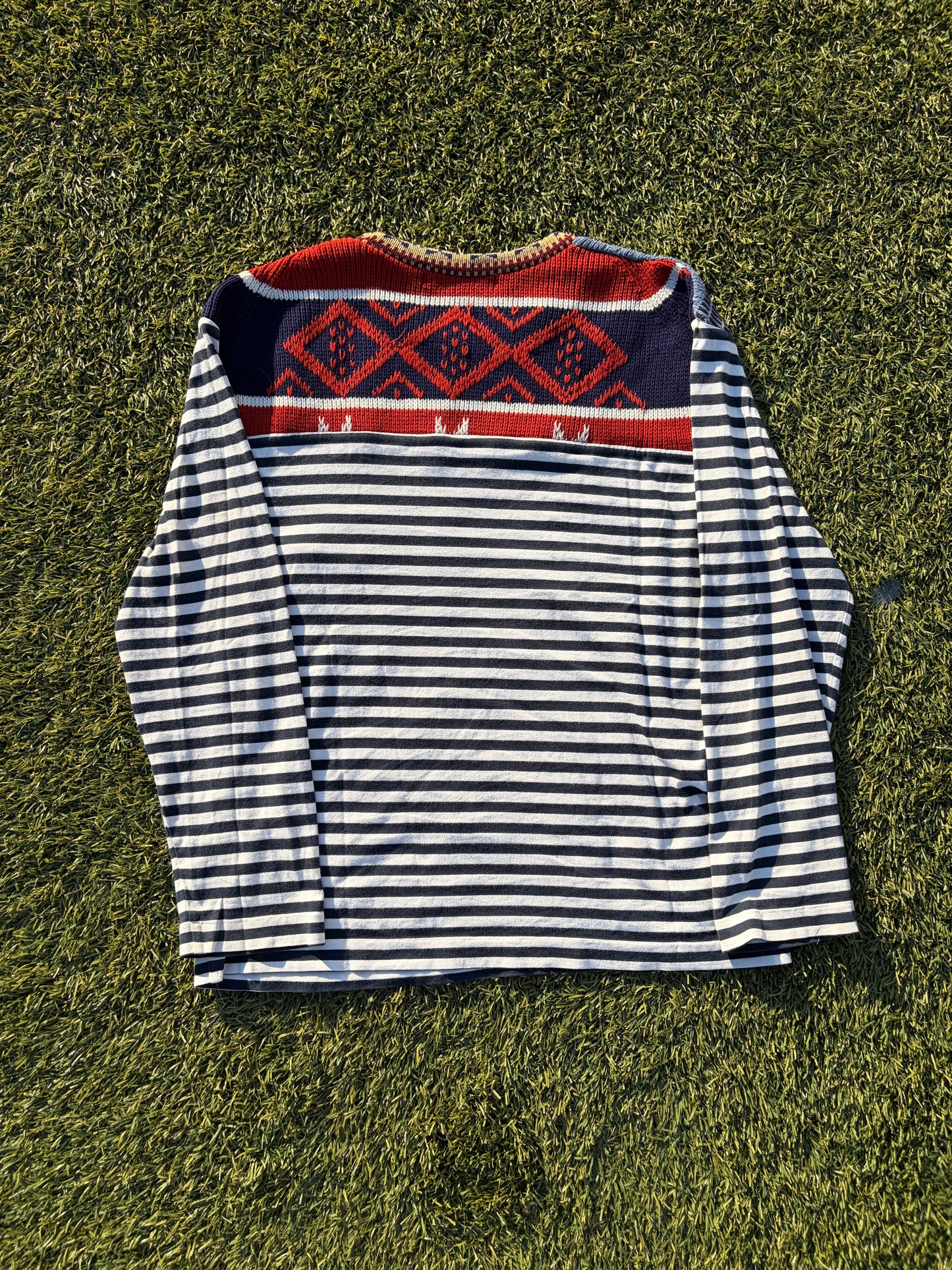 AD2010 Comme Des Garçons Edited Stripe Nordic Knit Long Sleeve