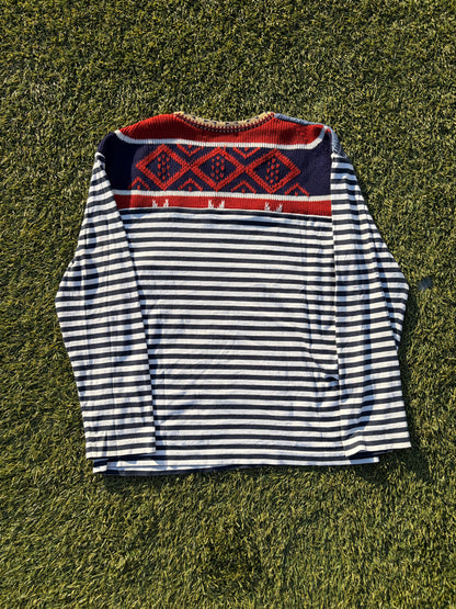 AD2010 Comme Des Garçons Edited Stripe Nordic Knit Long Sleeve