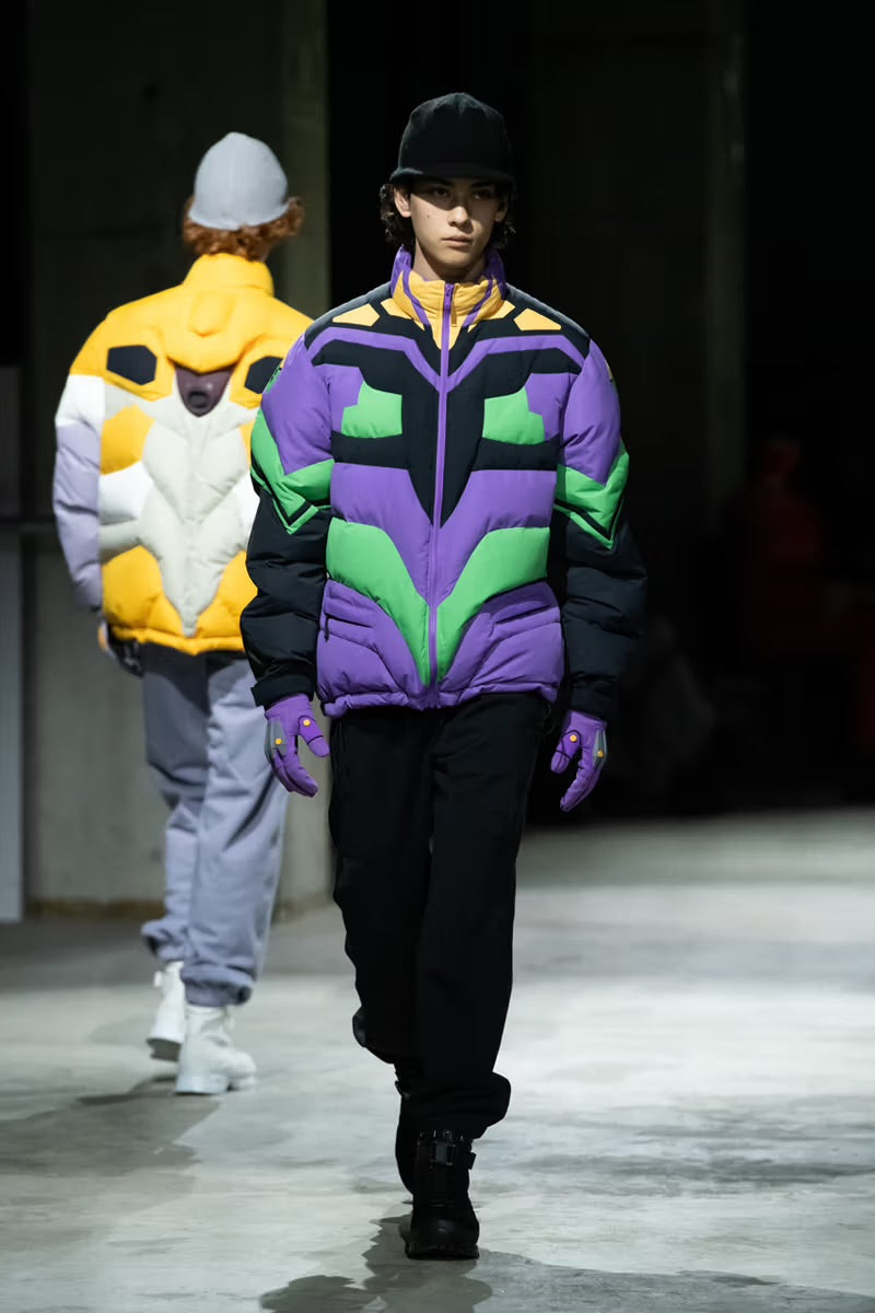 FW21 Undercover x Evangelion Unit-01 Shinji Ikari Padded Puffer Nylon Jacket