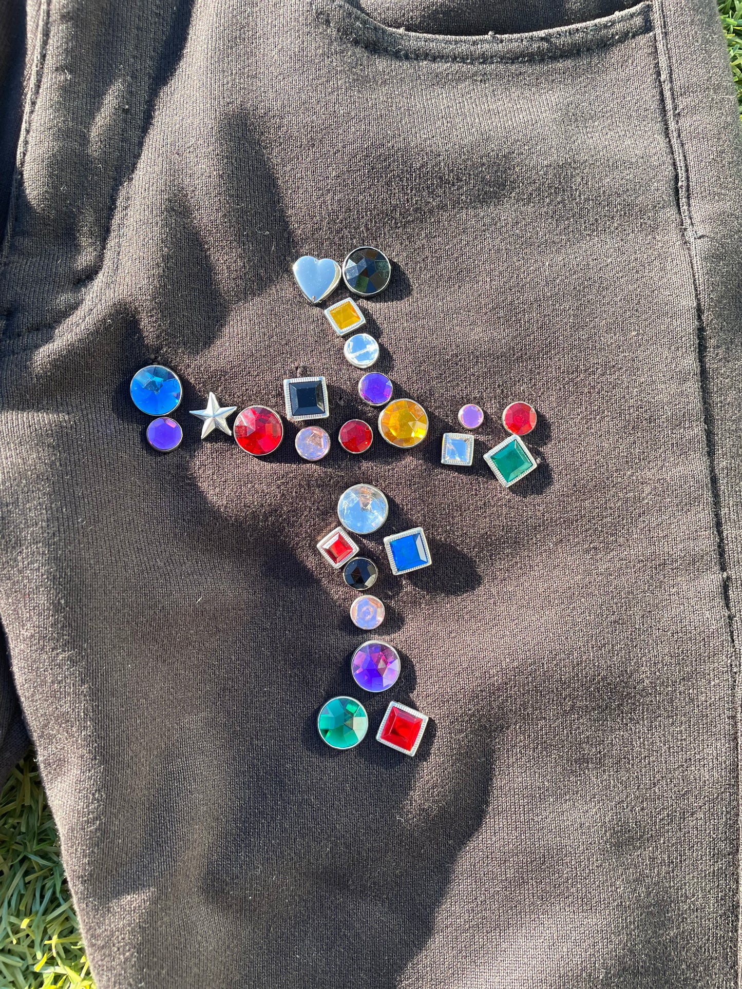 AD2002 Junya Watanabe Jewel Cross Black Sweatpants 💎