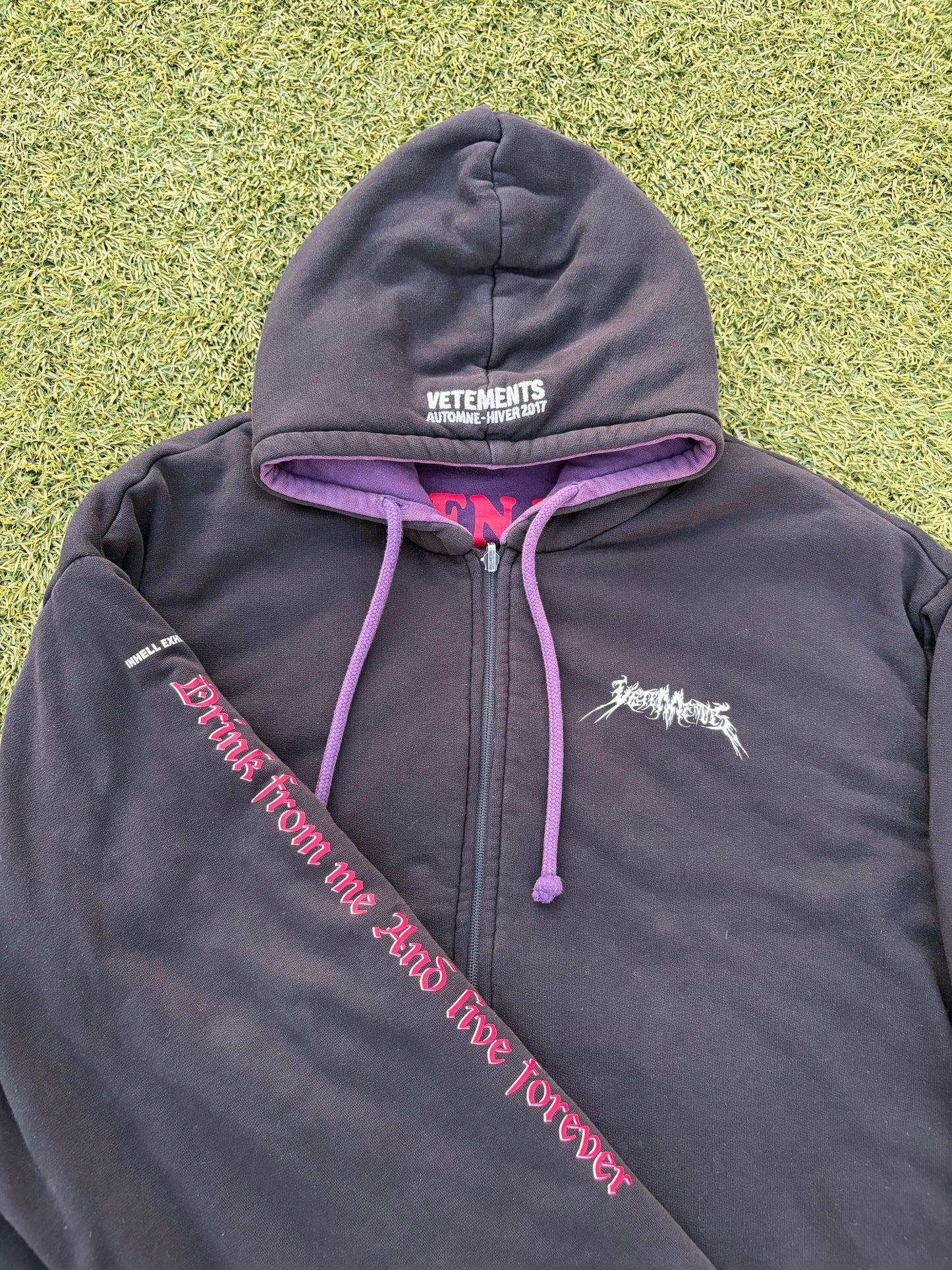AW17 Vetements Eleven Inch Gun Club/Total F*cking Darkness Reversible Padded Cotton Bomber Jacket