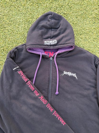 AW17 Vetements Eleven Inch Gun Club/Total F*cking Darkness Reversible Padded Cotton Bomber Jacket