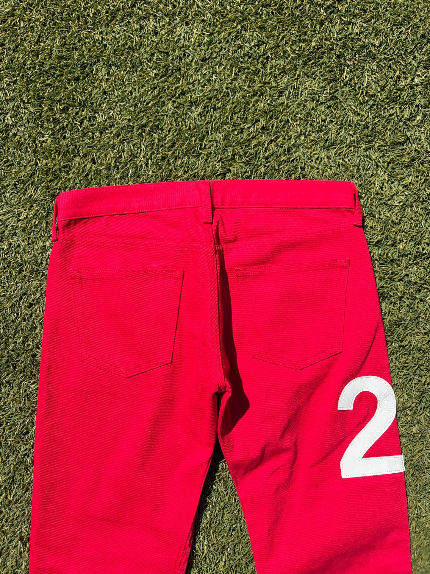 AD2002 Junya Watanabe Leather Patch ‘24’ Canvas Denim