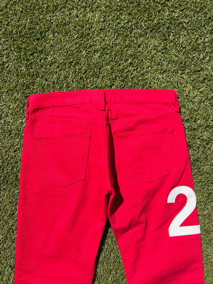 AD2002 Junya Watanabe Leather Patch ‘24’ Canvas Denim