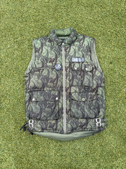 AW03 “Paperdoll” - Undercover Osama Bin Laden Skull Utility Cargo Puffer Jacket