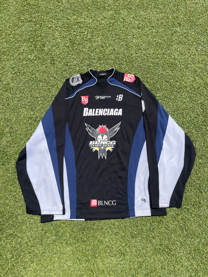 SS20 Balenciaga Black Hockey Logo Jersey 🏒