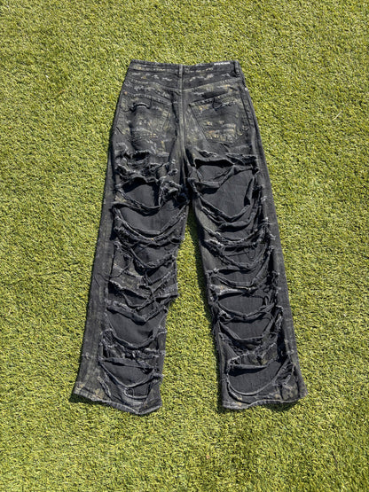 SS23 Balenciaga Distressed Destroyed Mudwash Denim