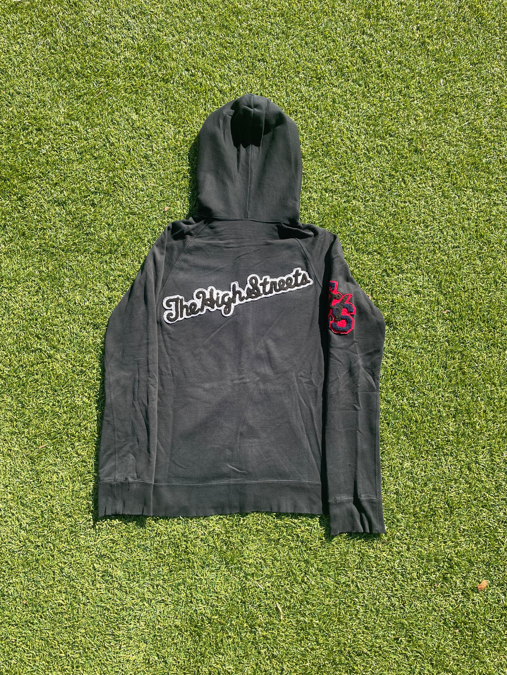 AW05 “The High Streets” - Number (N)ine Distressed Patchwork Zip Up Jacket