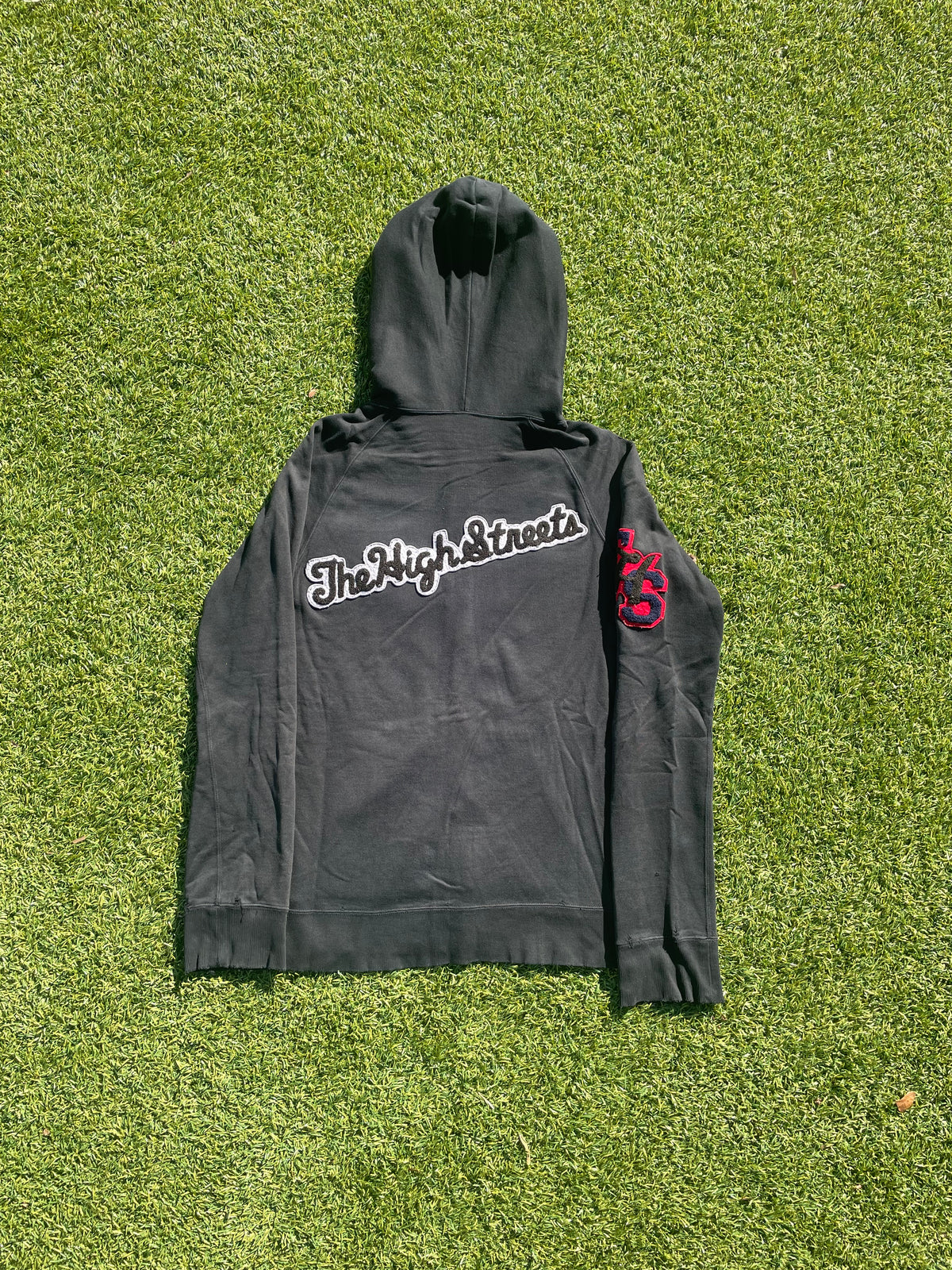 AW05 “The High Streets” - Number (N)ine Distressed Patchwork Zip Up Jacket