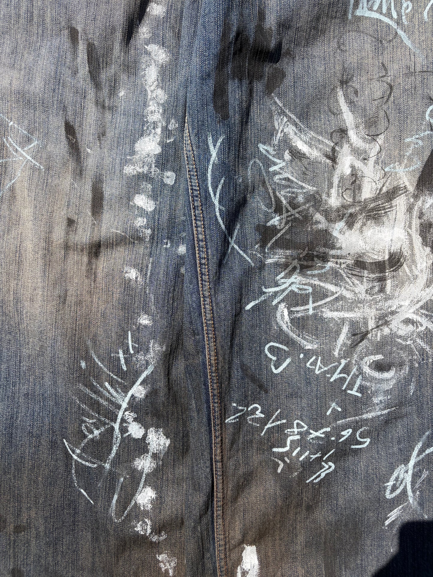 SS23 “Mudshow” - Balenciaga Graffiti Mudwash Baggy Denim