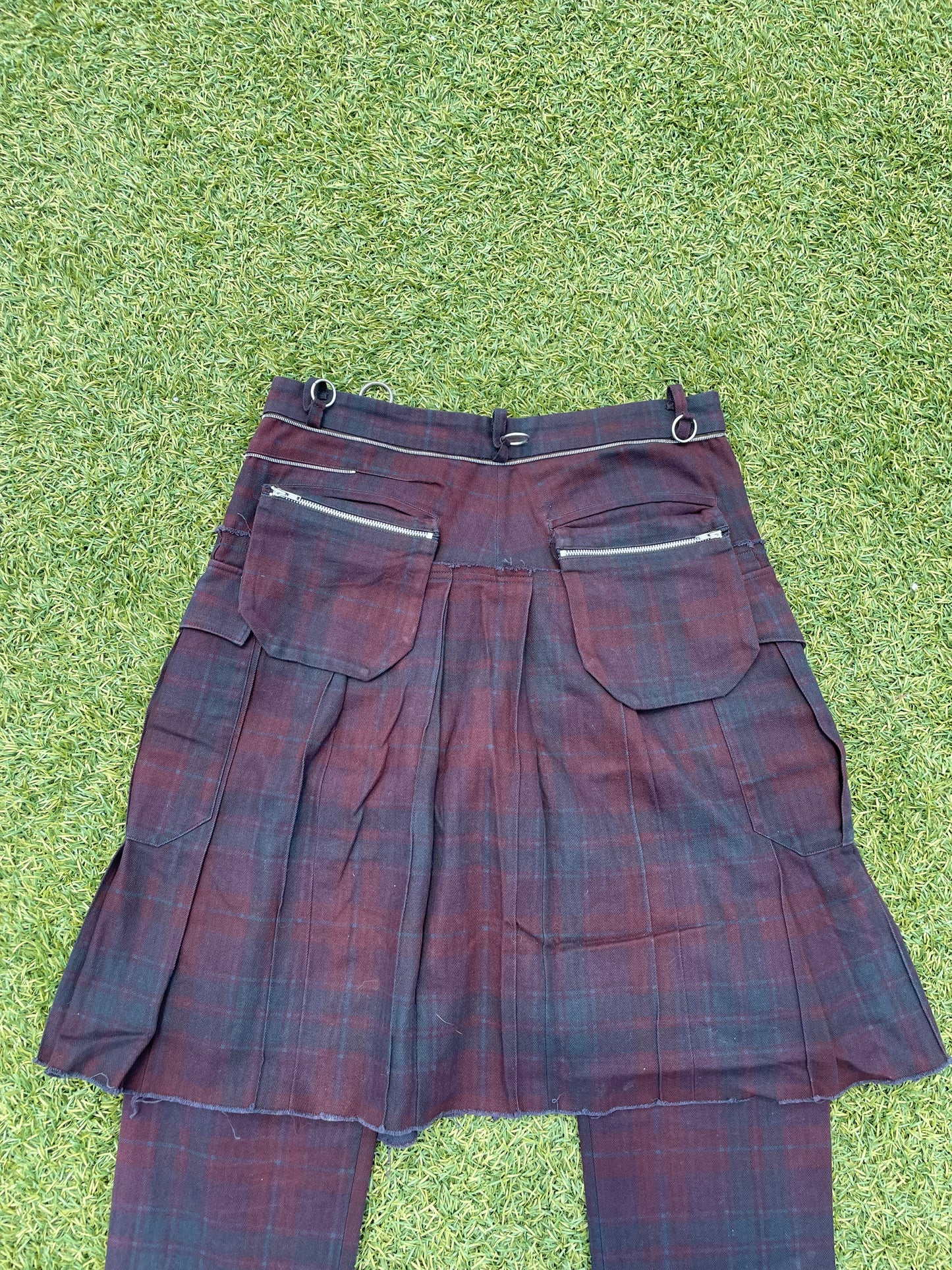 AW03 “Paperdoll” - Undercover Distressed Tartan Kilt Trousers