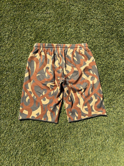 AW04 “Give Peace A Chance” - Number (N)ine Sun Tanned Tribal Camo Shorts