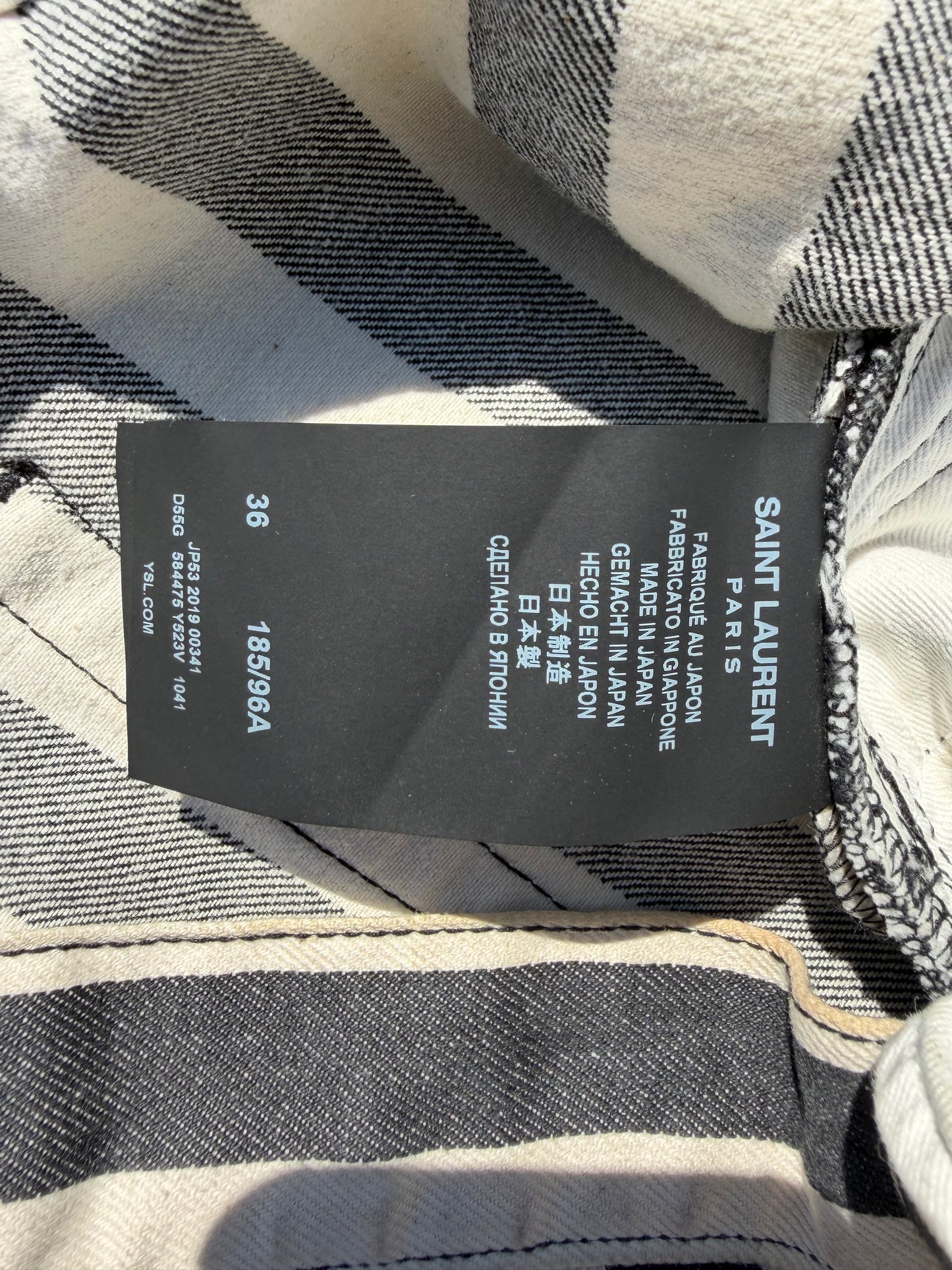 AW15 Saint Laurent Vertical Pinstripe Denim