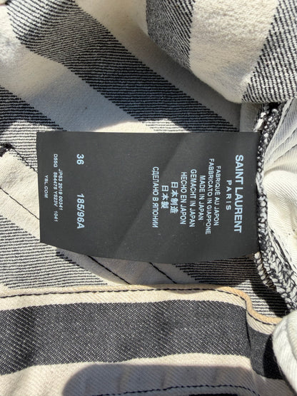 AW15 Saint Laurent Vertical Pinstripe Denim