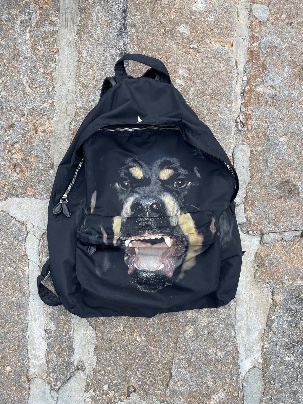 FW11 Givenchy Rottweiler Star Studded Nylon Leather Backpack