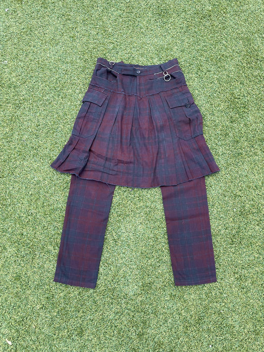 AW03 “Paperdoll” - Undercover Distressed Tartan Kilt Trousers