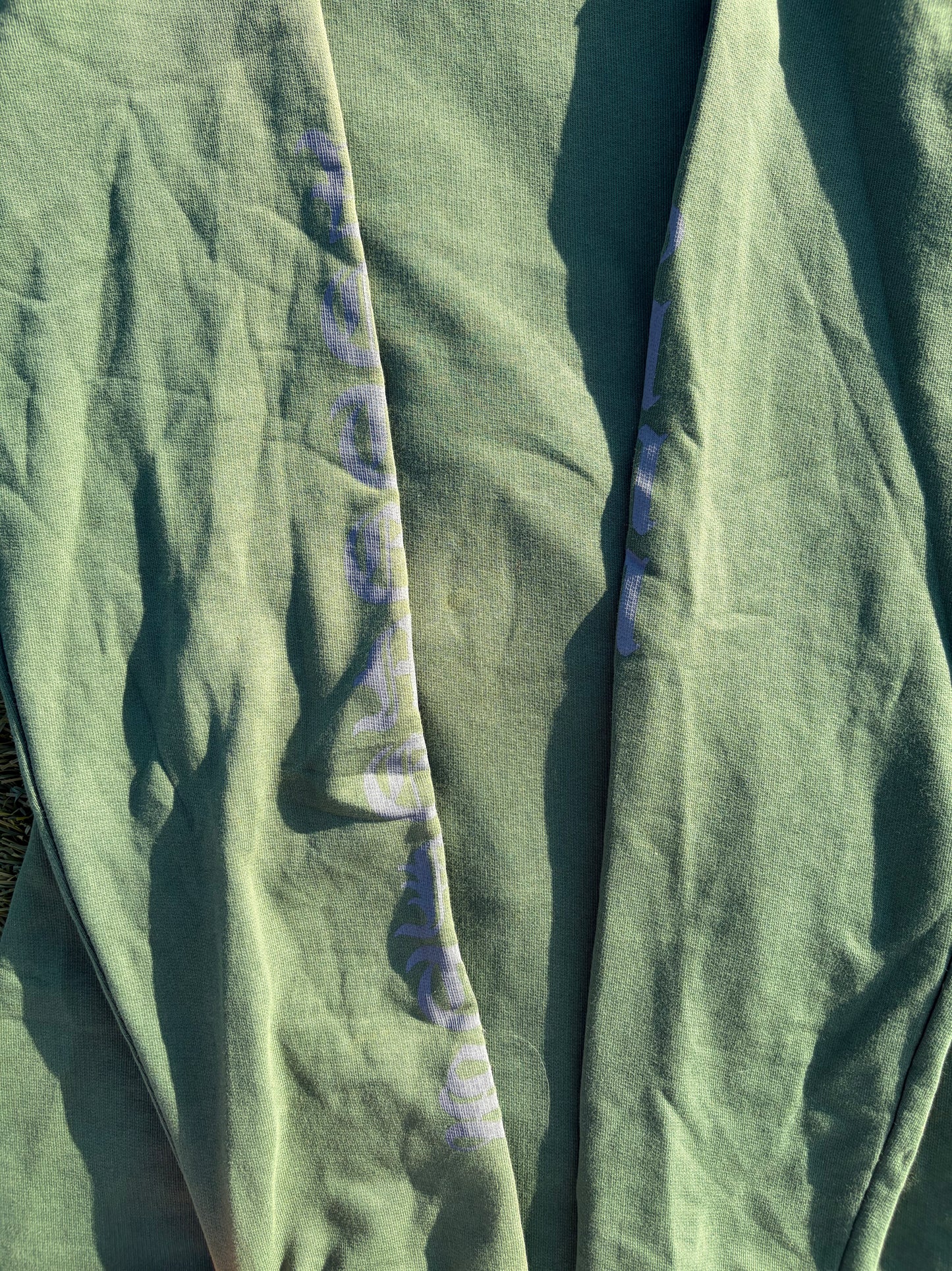 SS16 Vetements Old English Green Midi Dress Hoodie