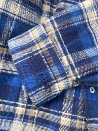 AW17 Vetements Football Shoulder Blue Checkered “Time Is Money” Flannel