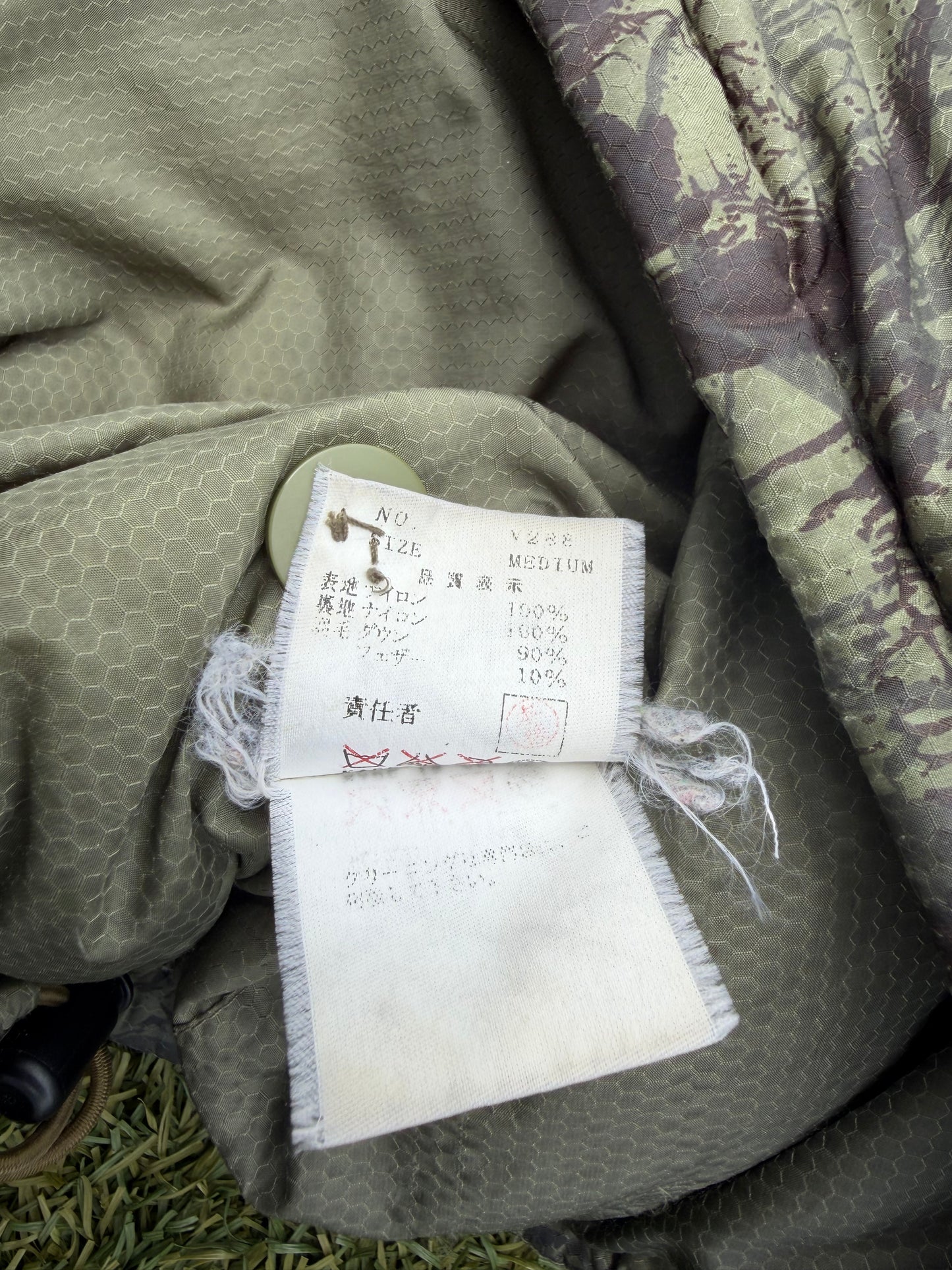 AW03 “Paperdoll” - Undercover Osama Bin Laden Skull Utility Cargo Puffer Jacket