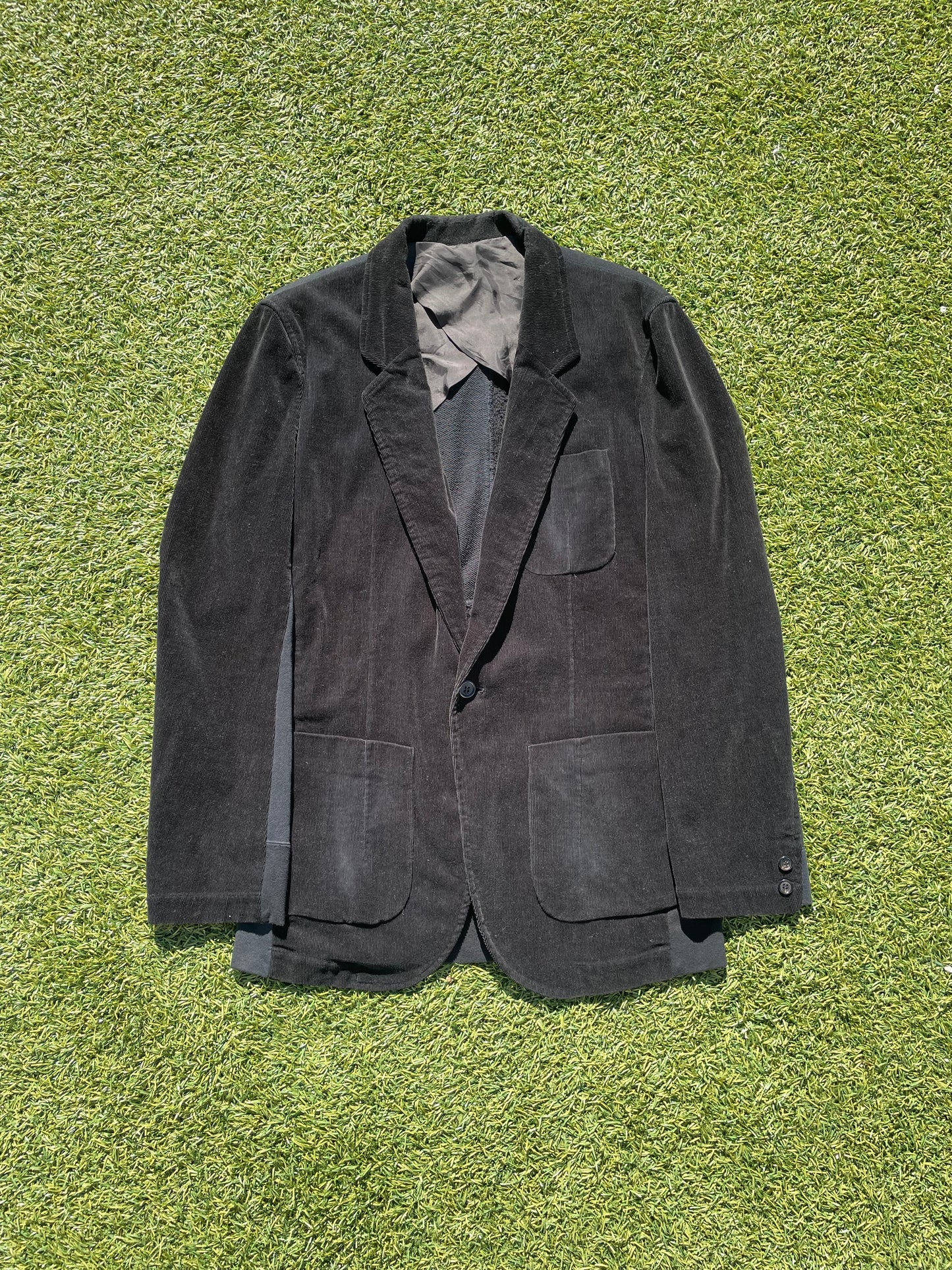 AW03 “Paperdoll” - Undercover Hybrid Black Corduroy Blazer