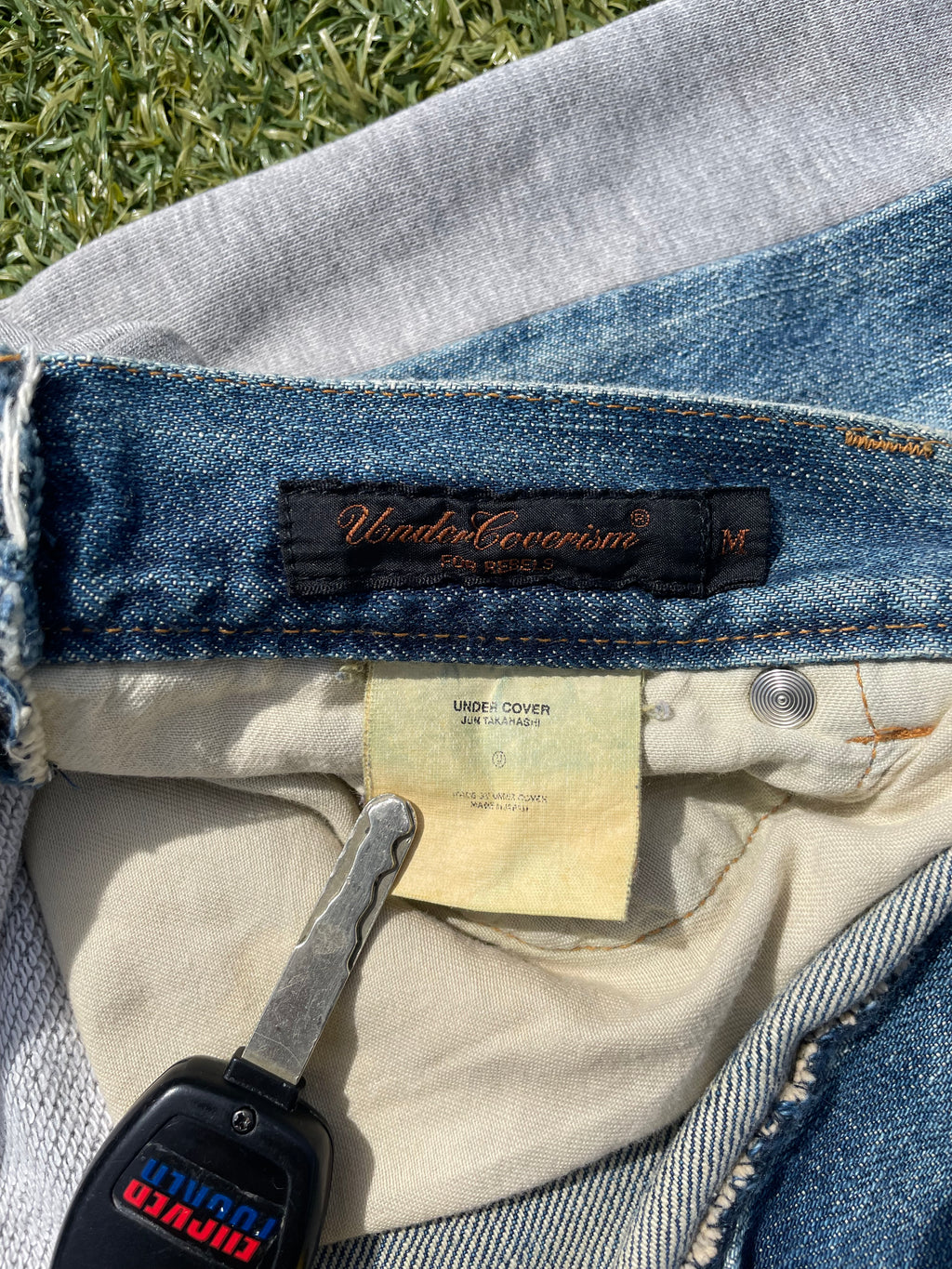 AW02 “Witch Cells Division” - Undercover ‘Immadtoo’ Hybrid Lightwash Distressed Denim