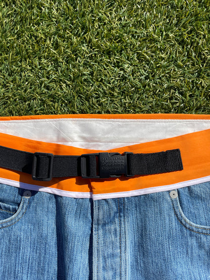 2019’ Maison Margiela Orange Waistband Spliced Denim