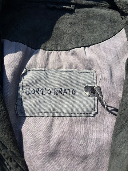 Giorgio Brato Dyed Suede Italian Moto Leather Jacket
