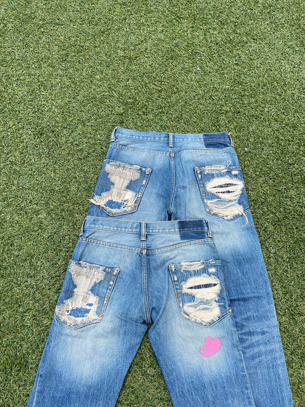 AW05 “Arts & Crafts” - Undercover Distressed Boro Stitch Denim