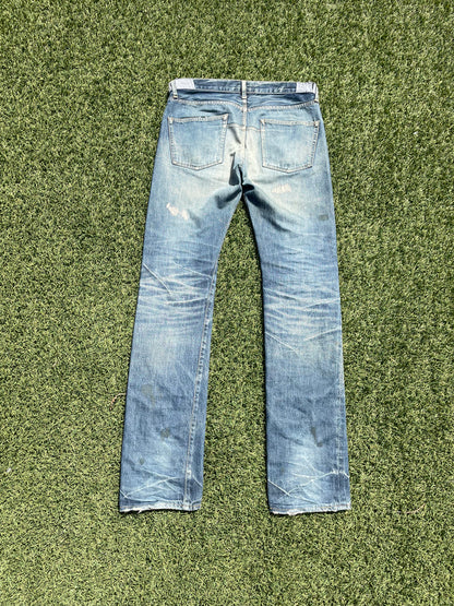 AW06 “GURUGURU” - Undercover Insects Embroidered Blue Denim