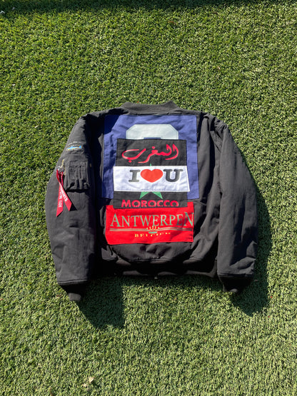 FW18 Vetements X Alpha Industries “The Bulldog Spirit” Patchwork Military Reversible Bomber Jacket