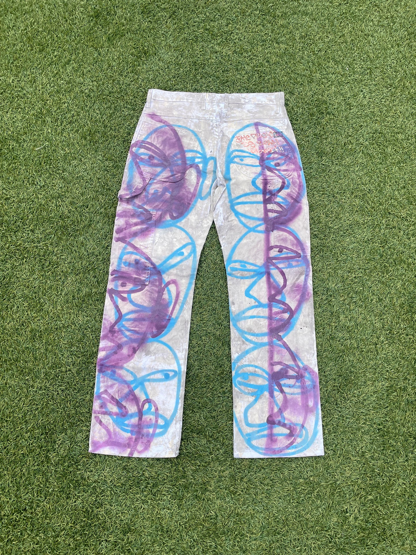 1/1 Nyree Arts “The Dream” Graffiti Painted Work Pant