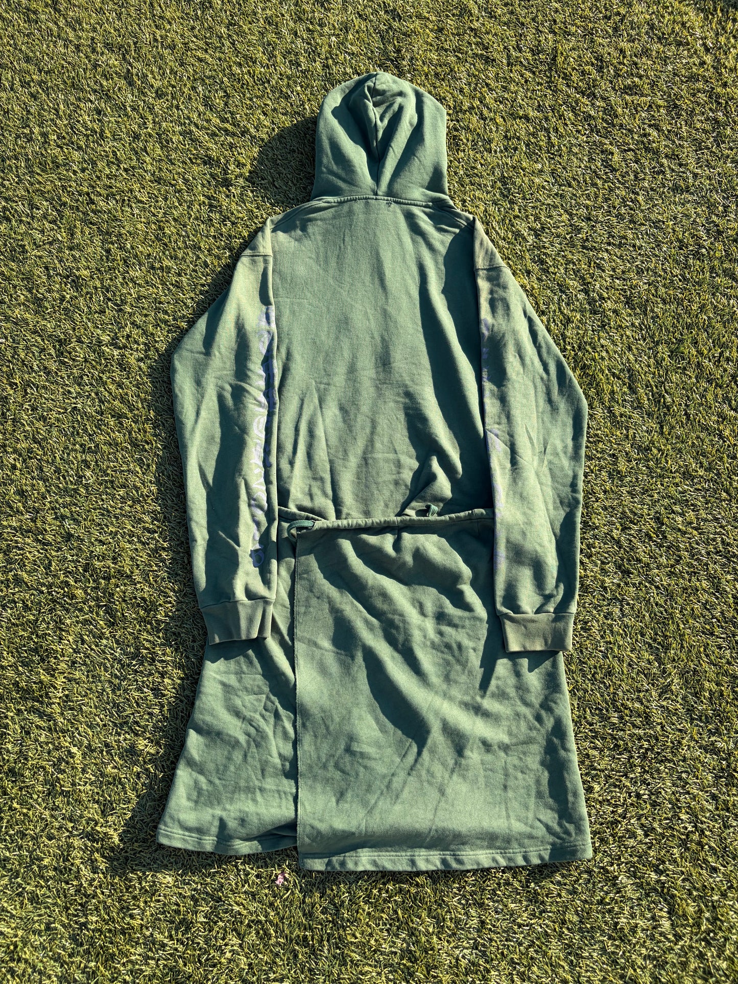 SS16 Vetements Old English Green Midi Dress Hoodie