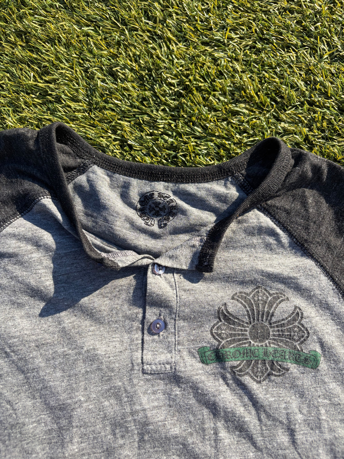 Chrome Hearts Raglan Henley Baseball T-Shirt