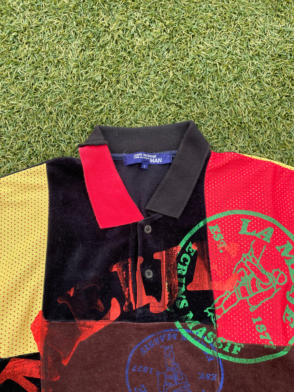 AD2005 Junya Watanabe Multi-Color ‘La Meije’ Patchwork Polo