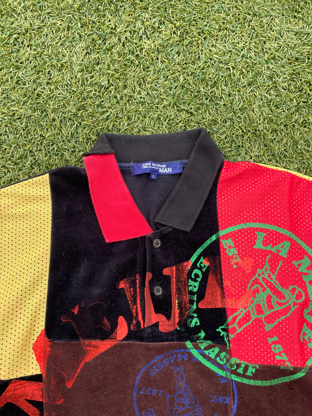 AD2005 Junya Watanabe Multi-Color ‘La Meije’ Patchwork Polo