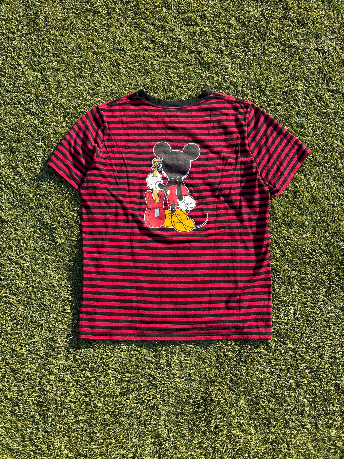 Number (N)ine Mickey Mouse Red Stripe T-Shirt