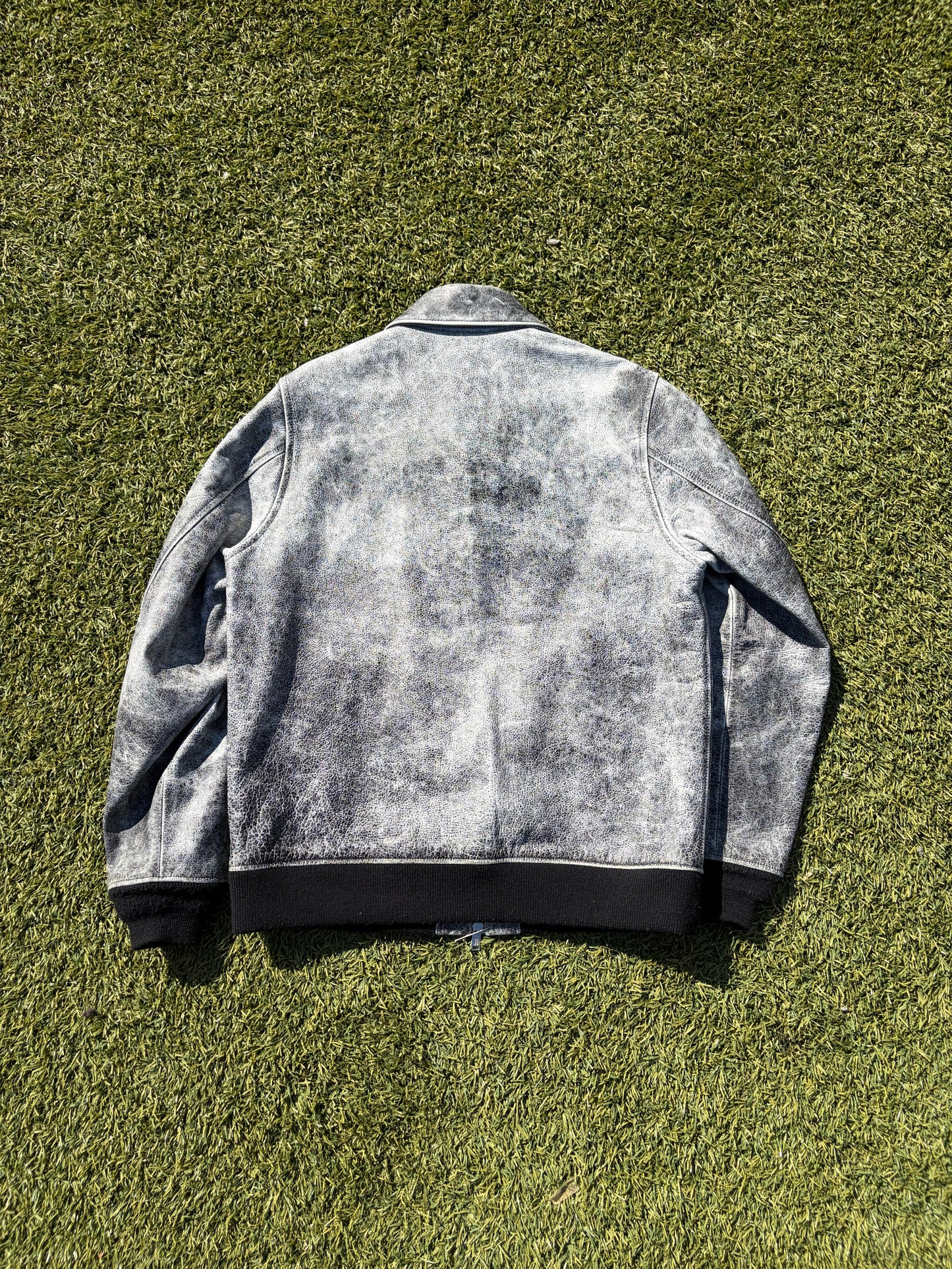 AW17 “Brainwashed Generation” - Undercover Ash Smoke Crackle Leather Jacket