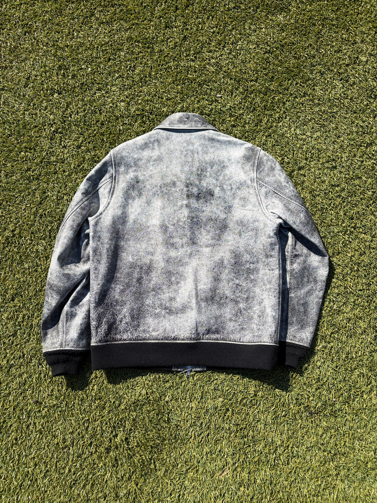 AW17 “Brainwashed Generation” - Undercover Ash Smoke Crackle Leather Jacket