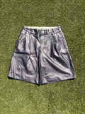 AD2020 Comme Des Garçons Leather Pleated Shorts