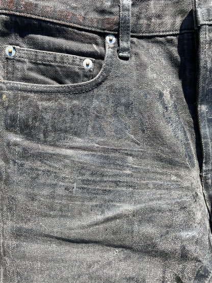 AW03 Dior Homme By Hedi Slimane Waxed Luster Denim