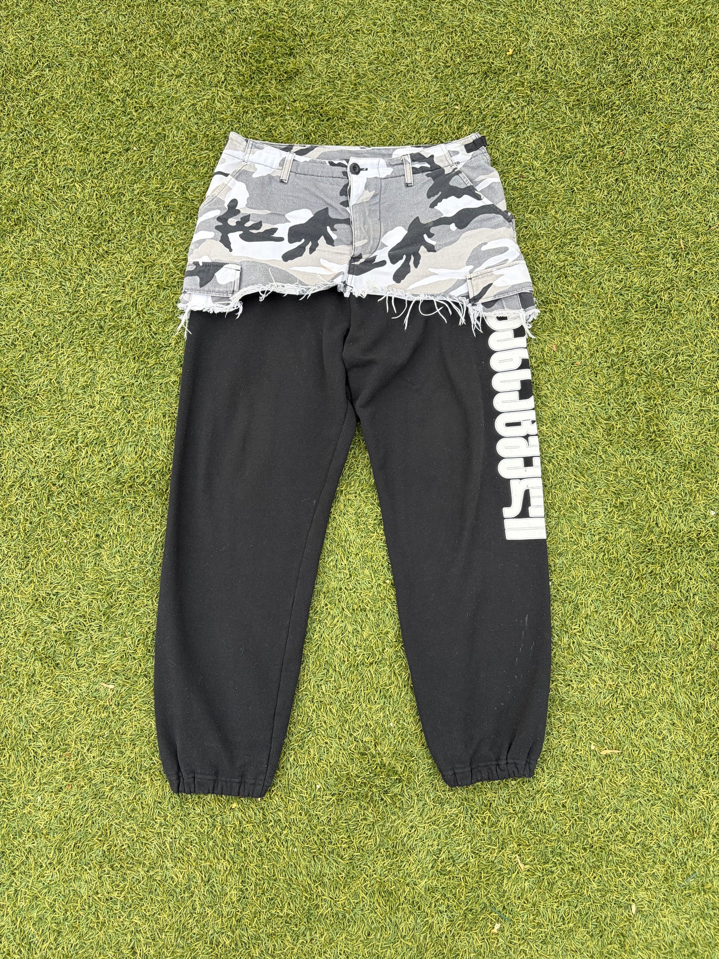 SS19 Vetements Snow Camo Cargo Hybrid Sweatpants